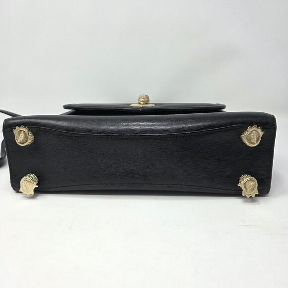 Vintage Barry Kieselstein Cord Leather Trophy Alligator Handbag Black Gold - Picture 3 of 10